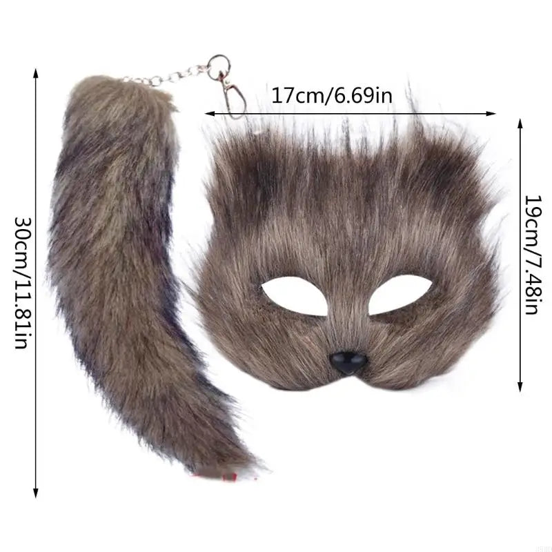 Kit Therian Máscara + Cola Peluda | Expresa tu lado animal